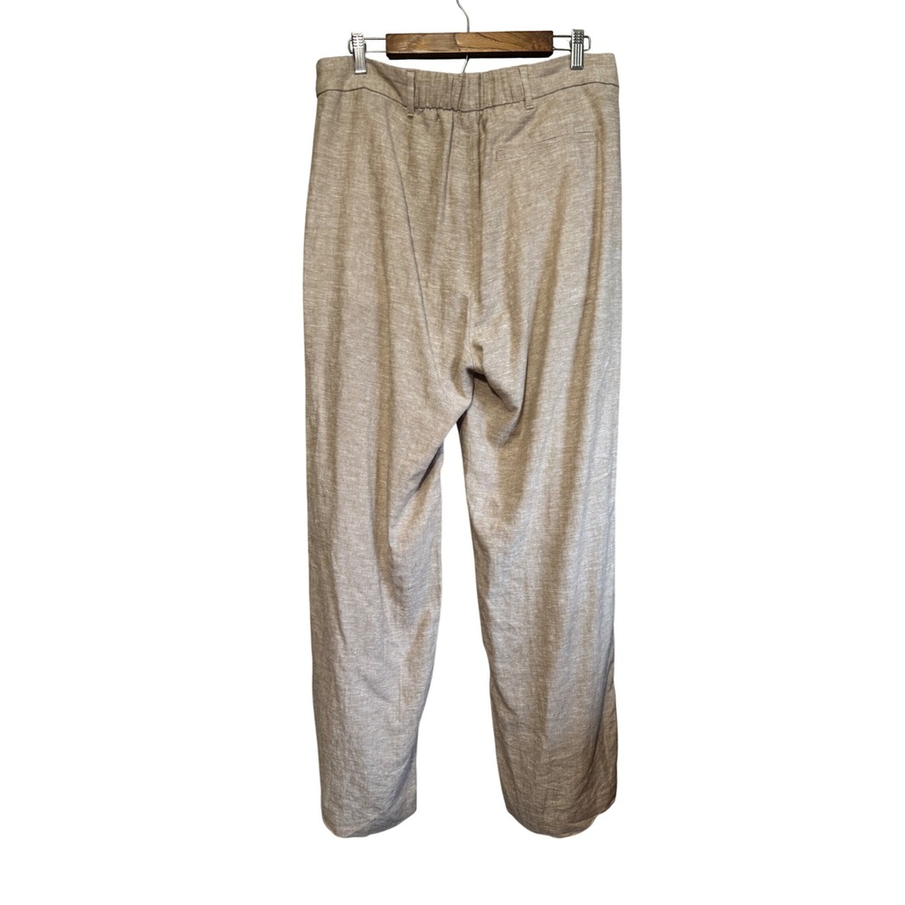 Old Navy Linen Blend Trousers Womens L Excellent Pleated High Rise Full Length - Picture 6 of 6